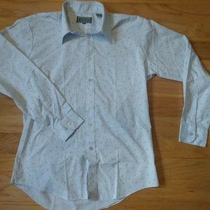 MATT ANDREWS Blue diamond Medium L/S SHIRT 15.5